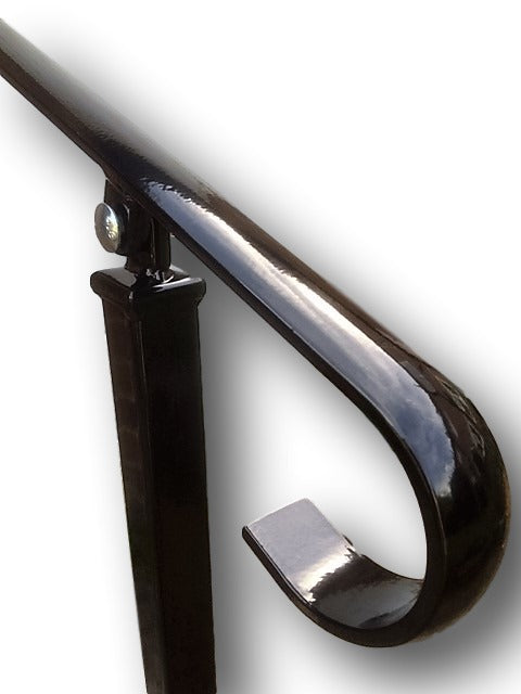 Wrought Iron Style Ozias Handrail on Two Concrete in Posts - Adjustable