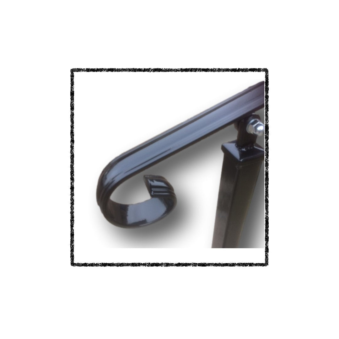 Longer Wrought Iron Rails on Posts – Obsydian Metal Products Ltd