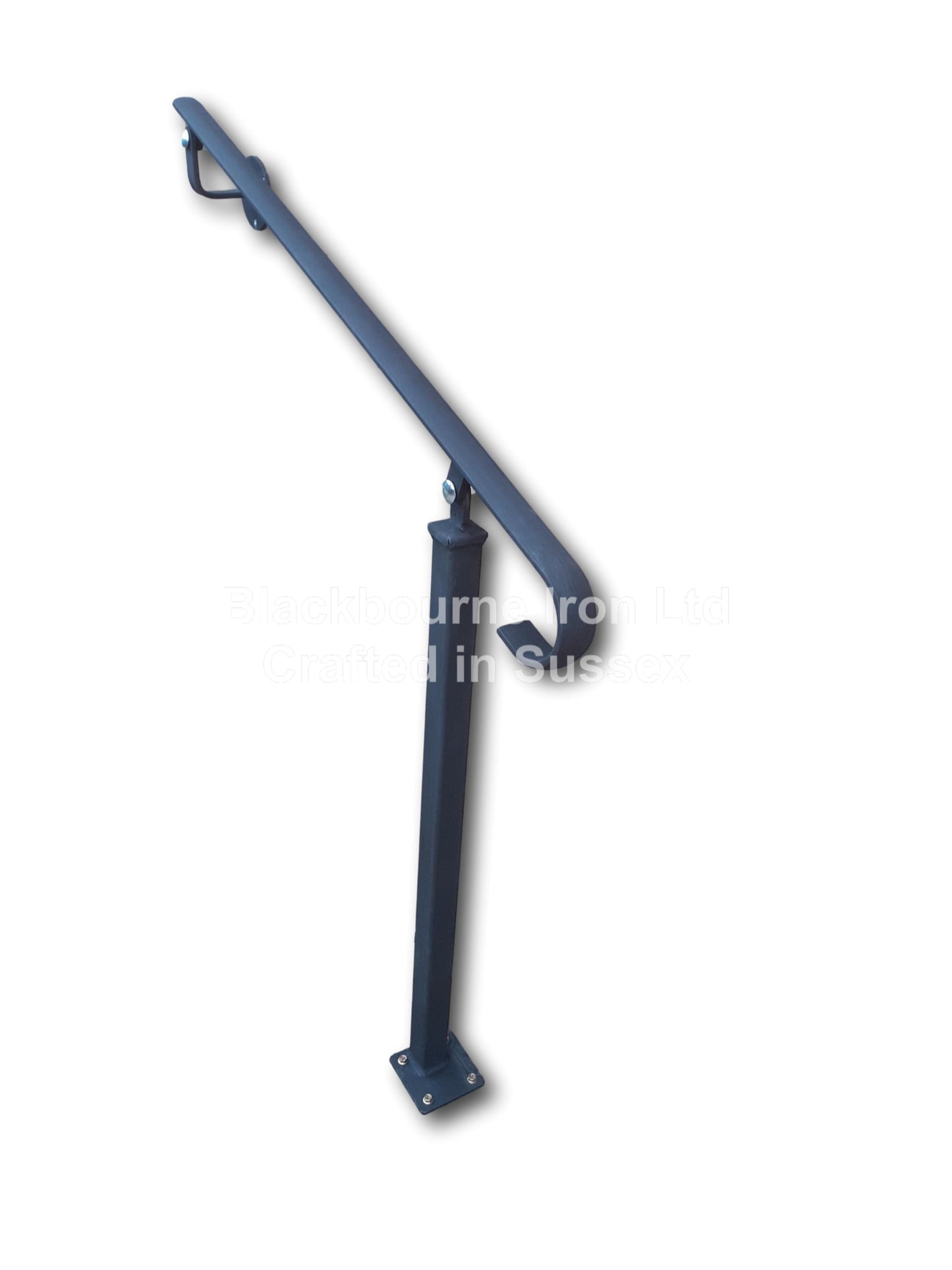 Wrought Iron Style Handrail With One Bolt Down Post and Side Bracket