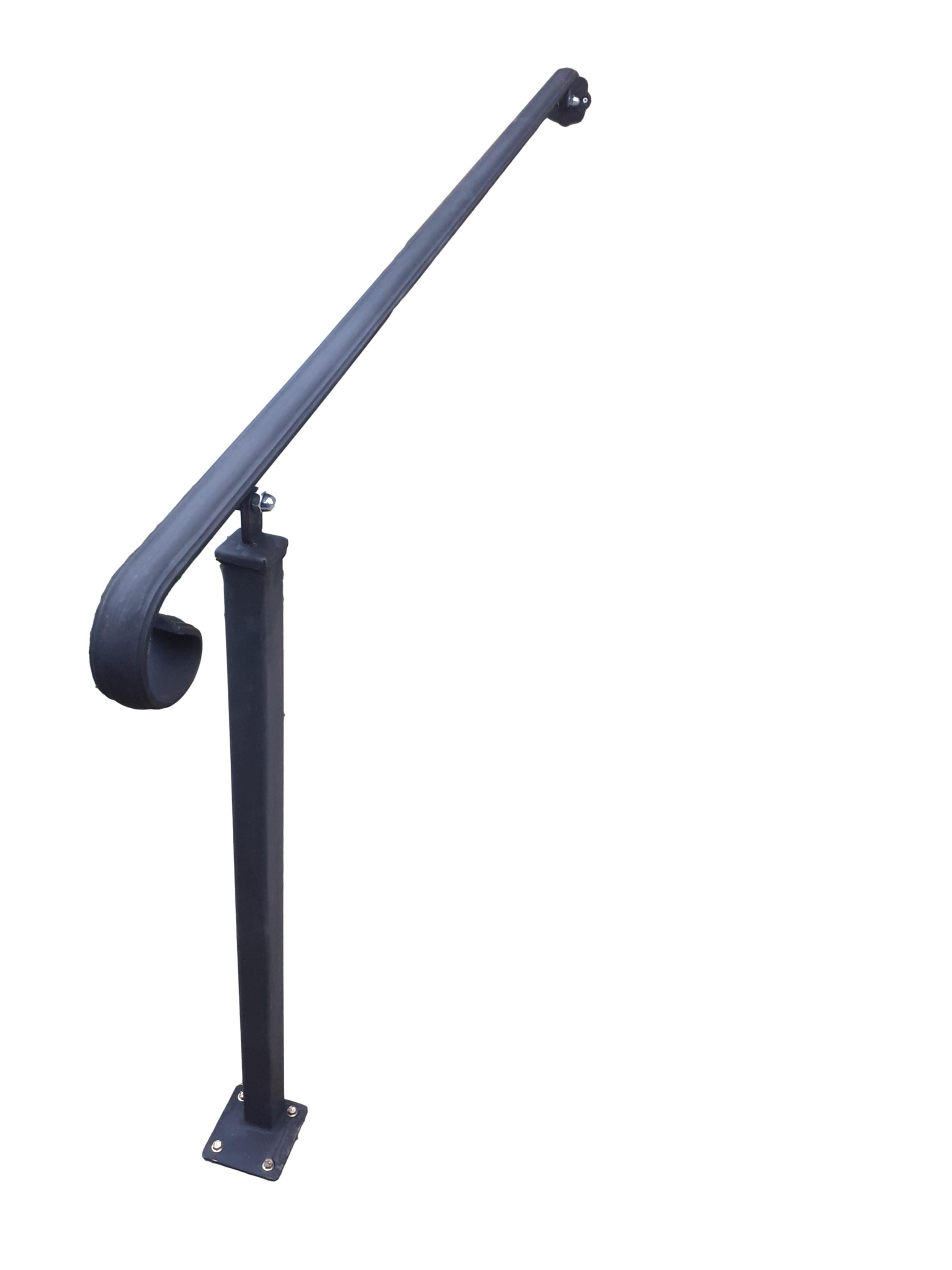 Wrought Iron Style Metal Handrail Railing With One Bolt Down Post - Am ...