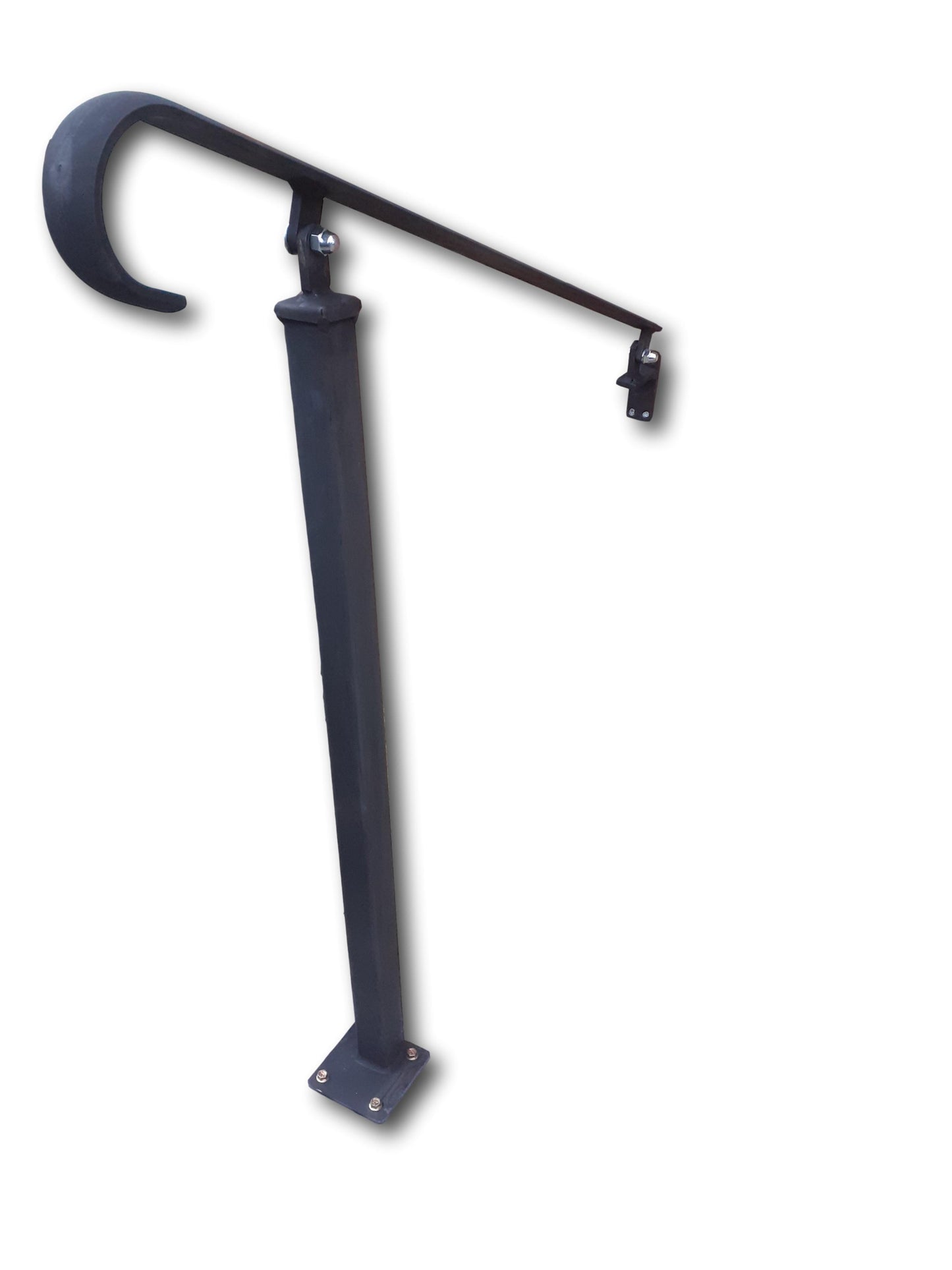 Wrought Iron Style Handrail With One Bolt Down Post - Ozias - Descending - 0.8m - 2m