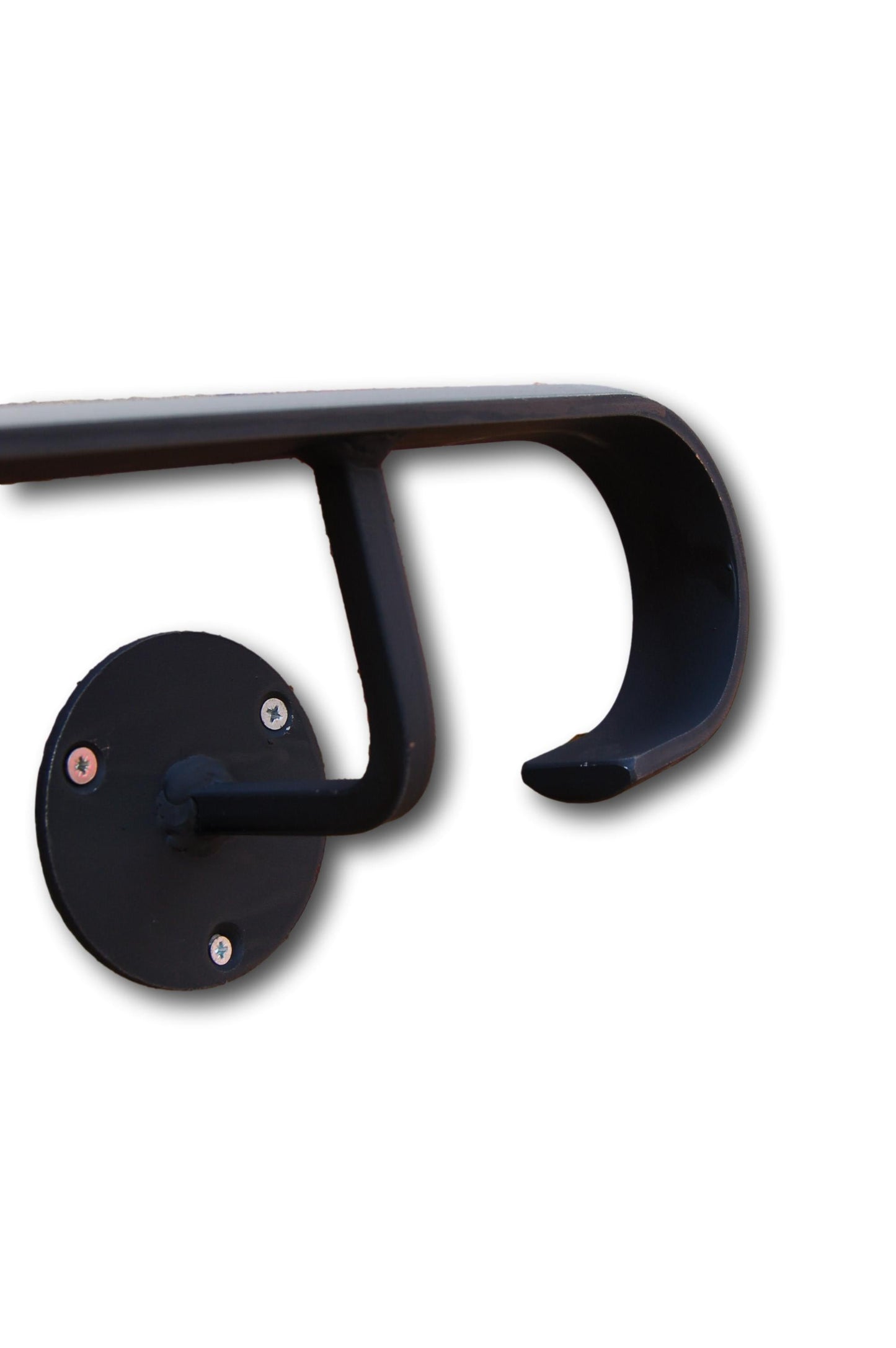 Wrought Iron Metal Wall Mounted Handrail Railing - Ozias - 1m - 1.4m