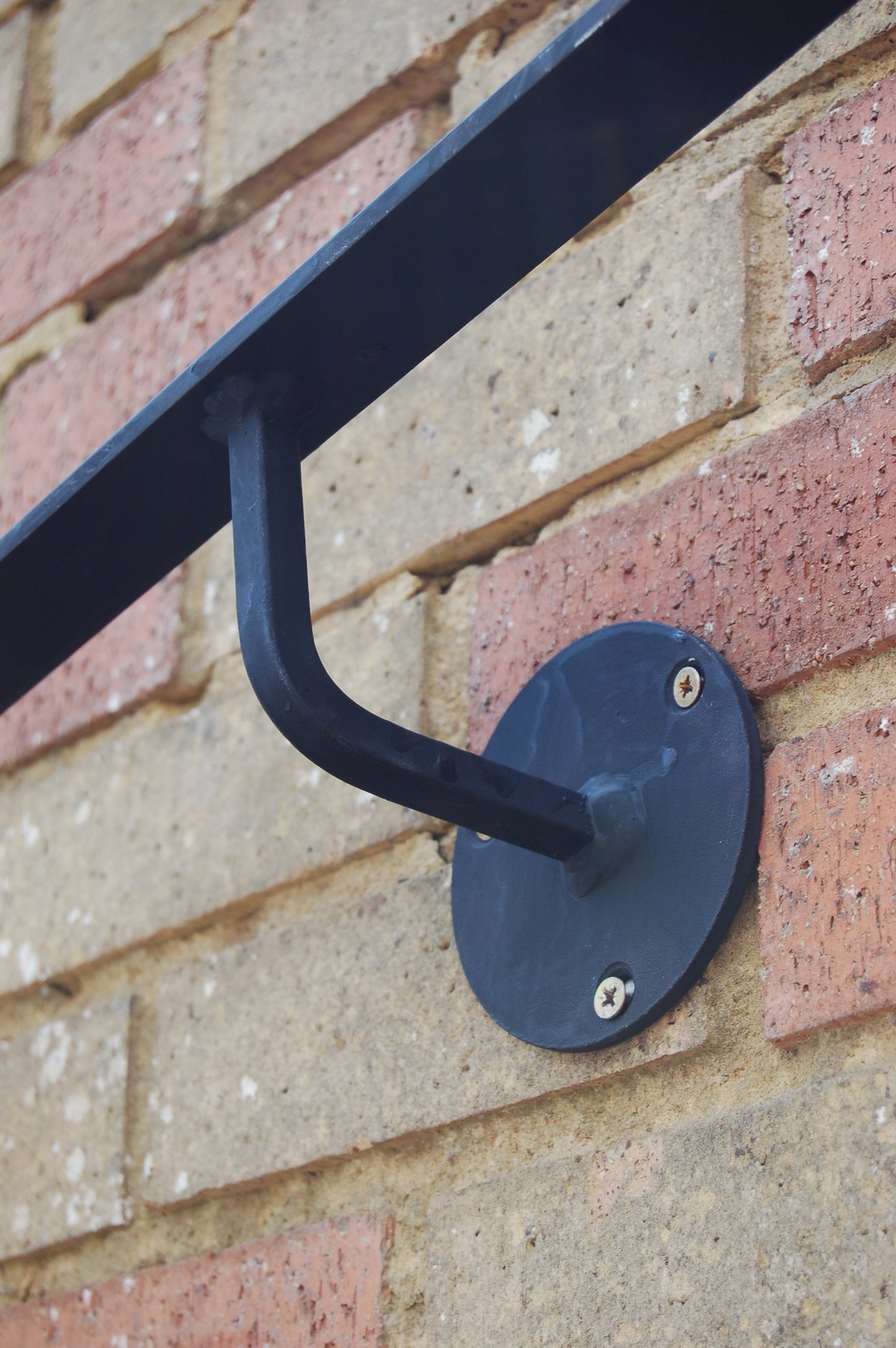 Wrought Iron Metal Wall Mounted Handrail Railing - Ozias - 1.5m - 2.1m