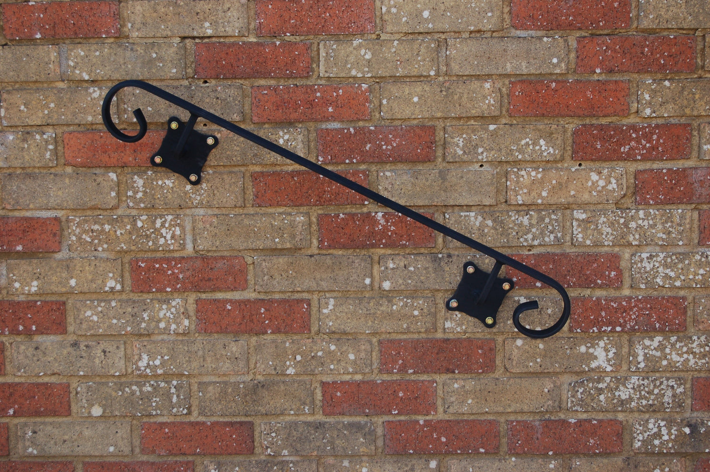 Wrought Iron Metal Wall Mounted Handrail - Amon - 1m - 1.4m