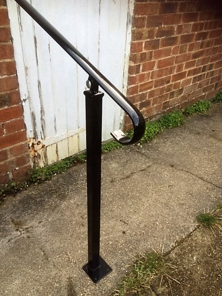 Wrought Iron Style Exterior Handrail Railing With One Bolt Down Post - Ozias - 0.8m - 2.2m