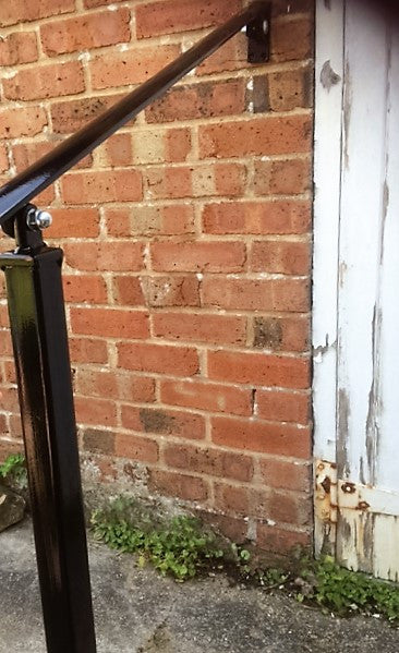 Wrought Iron Style Exterior Handrail Railing With One Concrete In Post - Ozias - 0.8m - 2.2m