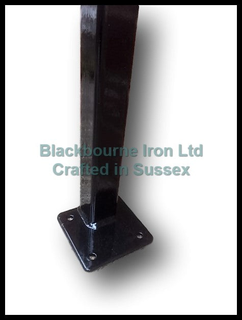 Wrought Iron Style Handrail With One Bolt Down Post and Side Bracket