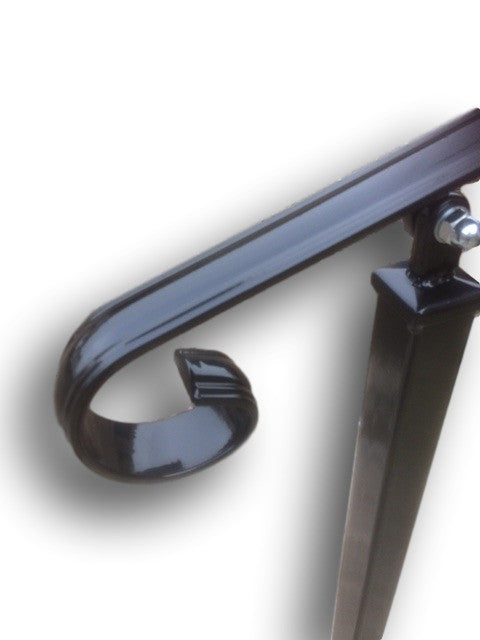 Wrought Iron Style Metal Handrail on Two Side Bolt Posts - Amon- 1m - 2.4m