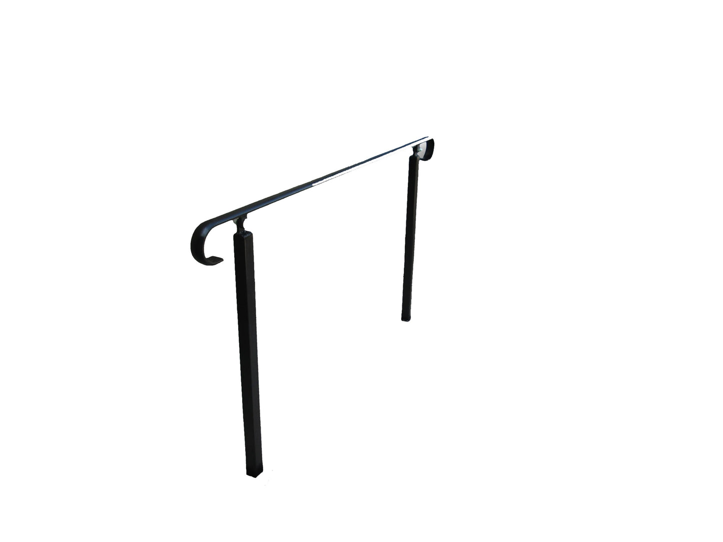 Wrought Iron Style Ozias Handrail on Two Concrete in Posts - Adjustable