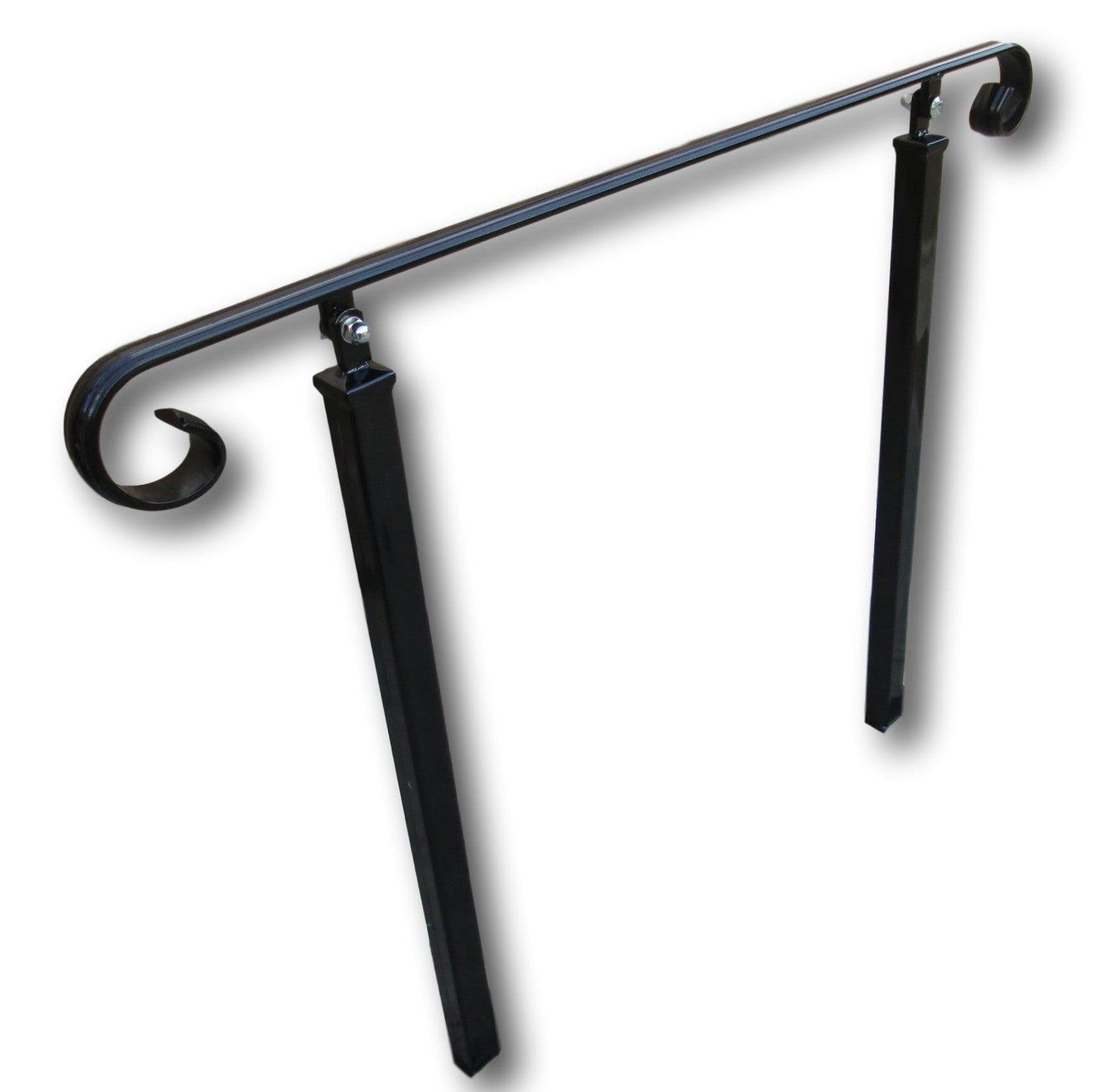 Wrought Iron Style Metal Handrail on Two Side Bolt Posts - Amon- 1m - 2.4m