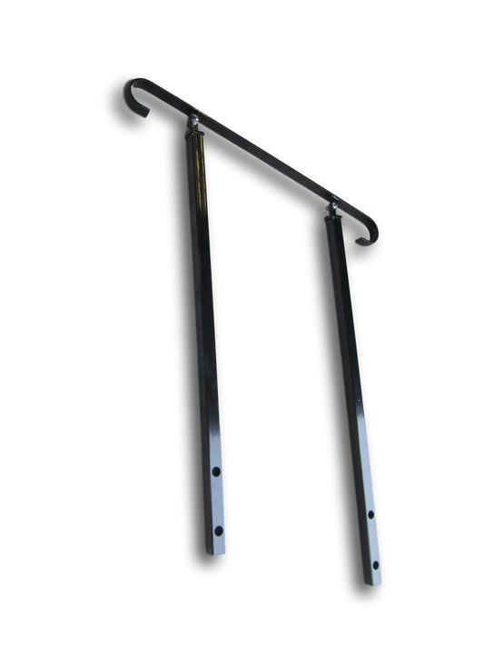 Wrought Iron Style Exterior Handrail on Two Side Bolt Posts - Ozias - 1m - 2.4m